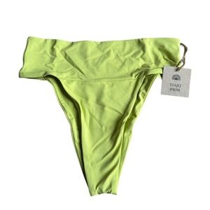 Toast Swim X Free People Signature Banded Waist Bikini Bottom Daiquiri XS green